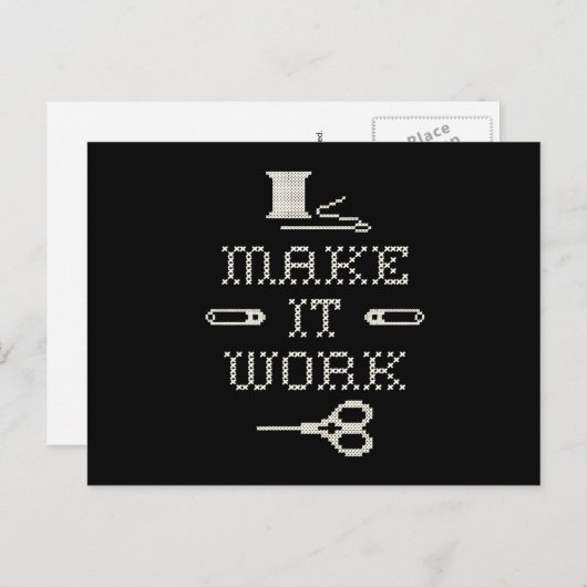 Maak het werk briefkaart (Voorkant / Achterkant)