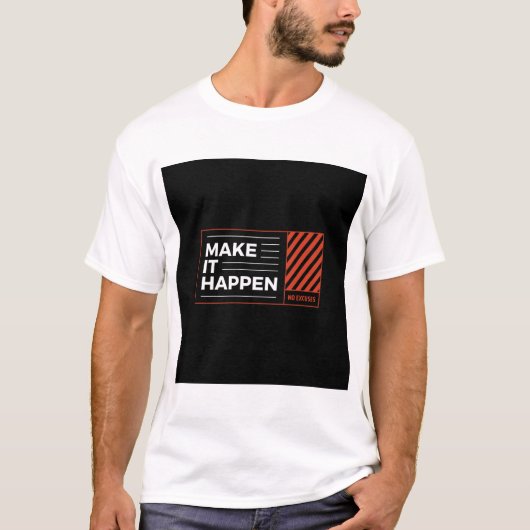 MAAK HET WERKELIJK. T-SHIRT MET OPDRUK (Voorkant)