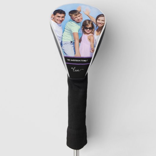 Maak het zelf 1 familienaam & foto golfheadcover (Voorkant)