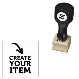 MAAK-HET-ZELF DIY Aangepast ontwerp uploaden Zwart Rubberstempel