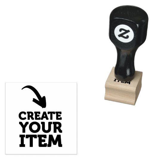 MAAK-HET-ZELF DIY Aangepast ontwerp uploaden Zwart Rubberstempel (Gestempeld)