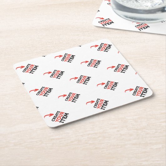 MAAK-HET-ZELF DIY Eigen ontwerp uploaden Kartonnen Onderzetters (Schuin)