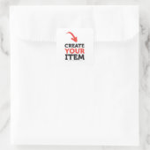 MAAK-HET-ZELF DIY Eigen ontwerp uploaden Vierkante Sticker (Tas)