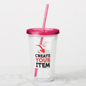 MAAK-HET-ZELF Doe-het-zelf ontwerp upload je eigen Acryl Drinkbeker (Achterkant)