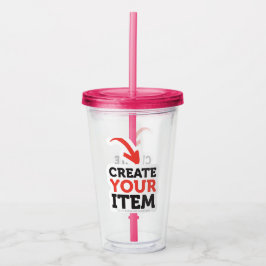 MAAK-HET-ZELF Doe-het-zelf ontwerp upload je eigen Acryl Drinkbeker