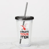 MAAK-HET-ZELF Doe-het-zelf ontwerp upload je eigen Acryl Drinkbeker (Achterkant)
