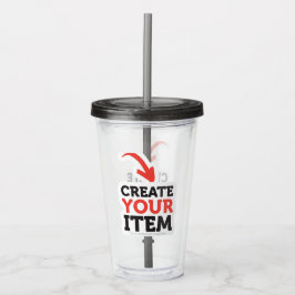MAAK-HET-ZELF Doe-het-zelf ontwerp upload je eigen Acryl Drinkbeker