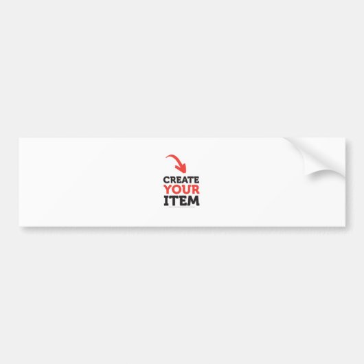 MAAK-HET-ZELF Doe-het-zelf ontwerp upload je eigen Bumpersticker (Voorkant)