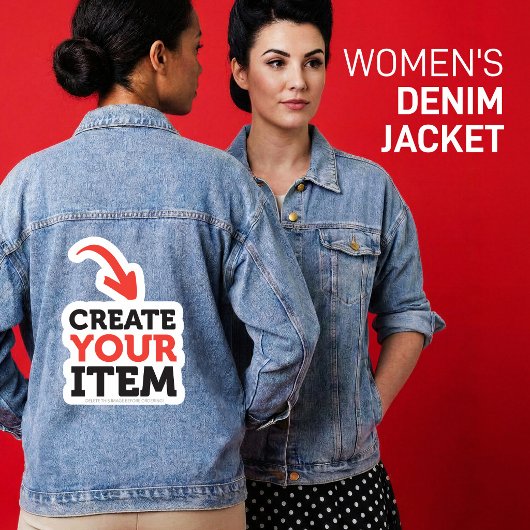 MAAK-HET-ZELF Doe-het-zelf ontwerp upload je eigen Denim Jacket