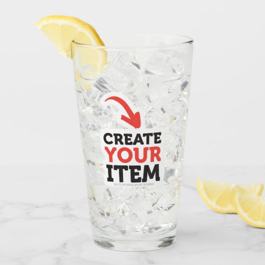 MAAK-HET-ZELF Doe-het-zelf ontwerp upload je eigen Glas (Voorkant ijs)
