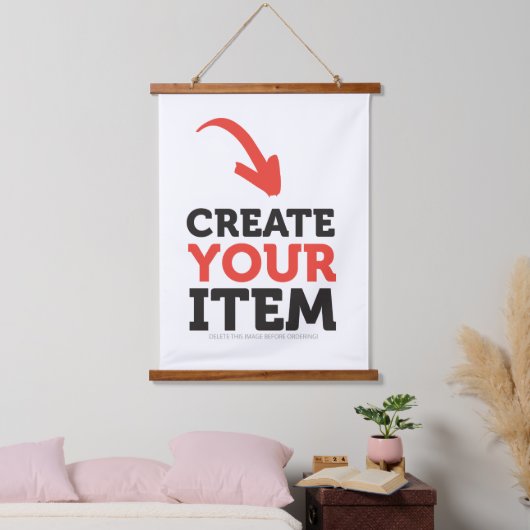 MAAK-HET-ZELF Doe-het-zelf ontwerp upload je eigen Hangend Wandkleed (Slaapkamer)