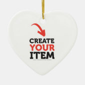 MAAK-HET-ZELF Doe-het-zelf ontwerp upload je eigen Keramisch Ornament (Voorkant)