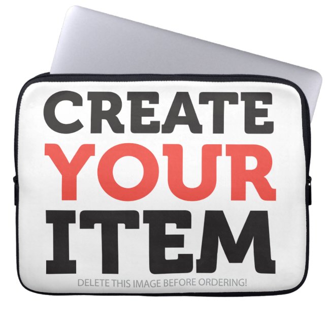 MAAK-HET-ZELF Doe-het-zelf ontwerp upload je eigen Laptop Sleeve (Voorkant)