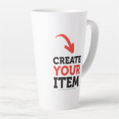 MAAK-HET-ZELF Doe-het-zelf ontwerp upload je eigen Latte Mok (Rechterhoek)
