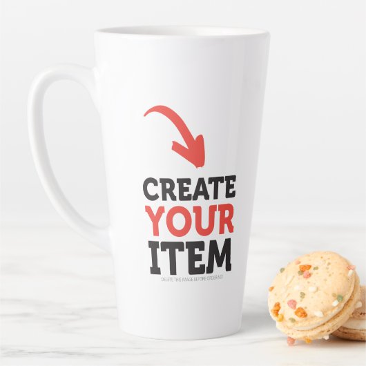 MAAK-HET-ZELF Doe-het-zelf ontwerp upload je eigen Latte Mok (In situ)