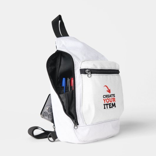 MAAK-HET-ZELF Doe-het-zelf ontwerp upload je eigen Sling Bag (Open)