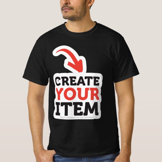 MAAK-HET-ZELF Doe-het-zelf ontwerp upload je eigen T-shirt (Voorkant)