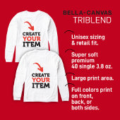 MAAK-HET-ZELF Doe-het-zelf ontwerp upload je eigen Tri-Blend Shirt