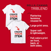 MAAK-HET-ZELF Doe-het-zelf ontwerp upload je eigen Tri-Blend Shirt