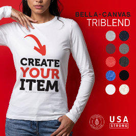 MAAK-HET-ZELF Doe-het-zelf ontwerp upload je eigen Tri-Blend Shirt