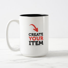 MAAK-HET-ZELF Doe-het-zelf ontwerp upload je eigen Tweekleurige Koffiemok