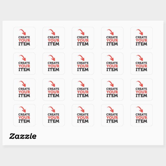 MAAK-HET-ZELF Doe-het-zelf ontwerp upload je eigen Vierkante Sticker (Vel)