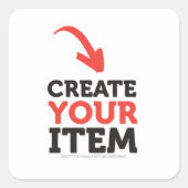 MAAK-HET-ZELF Doe-het-zelf ontwerp upload je eigen Vierkante Sticker (Voorkant)