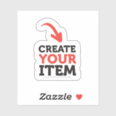 MAAK-HET-ZELF Doe-het-zelf Upload je ontwerp om ui Sticker (Vel)