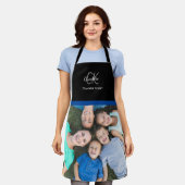 Maak het zelf gepersonaliseerde foto monogram naam schort (Gedragen)