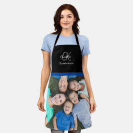 Maak het zelf gepersonaliseerde foto monogram naam schort