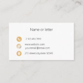 maak het zelf goud monogrammen visitekaartje (Achterkant)