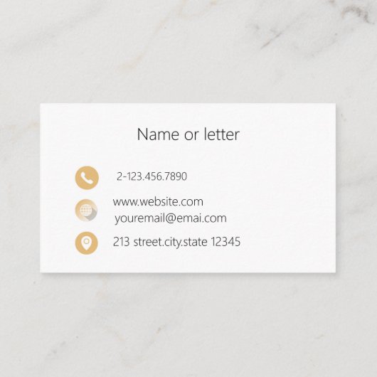 maak het zelf goud monogrammen visitekaartje (Achterkant)