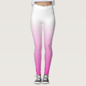Maak het zelf maatwerk Modern Elegant Roze Leggings (Voorkant)