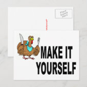 Maak het zelf Thanksgiving Briefkaart Uitnodiging (Voorkant / Achterkant)