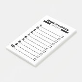 Maak het zwart-wit om Lijst te doen Post-it® Notes (Schuin)