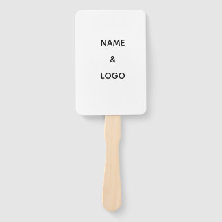 Maak hier je ontwerp voeg je tekst logo toe handwaaier
