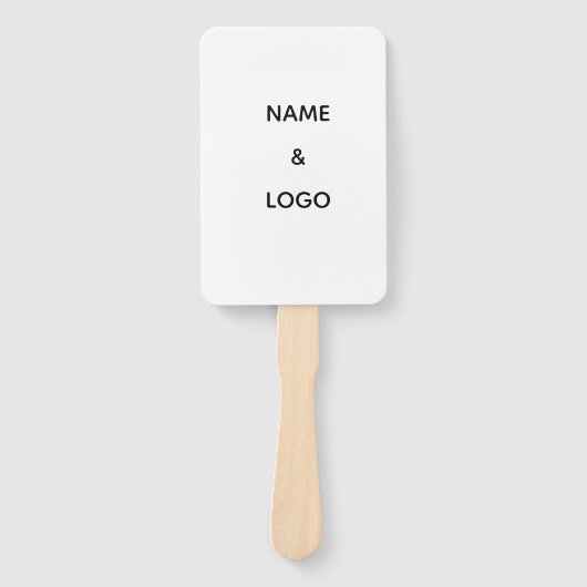 Maak hier je ontwerp voeg je tekst logo toe handwaaier (Voorkant)