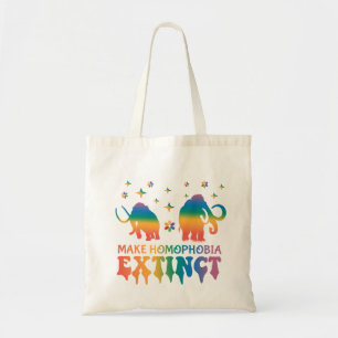 Maak Homofobie Uitgestorven – Rainbow Elephant LGB Tote Bag