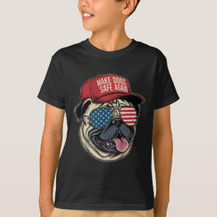 Maak hond weer veilig Rood Pet Grappig Debat 2024 T-shirt