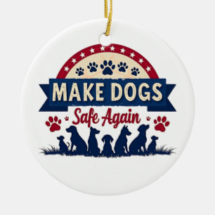 Maak honden weer veilig voor Trump Keramisch Ornament
