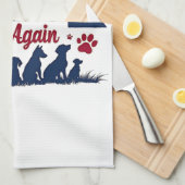 Maak honden weer veilig voor Trump Theedoek (Quarter Fold)