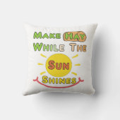 Maak hooi terwijl de zon schijnt kussen (Achterkant)