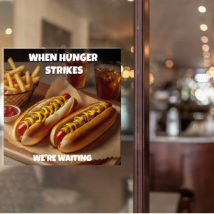 Maak Hotdogs Friet Drank Restaurant Advertentie Aa Poster