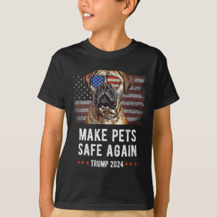 Maak huisdieren weer veilig Bullmastiff Dog Trump  T-shirt