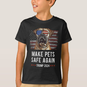 Maak huisdieren weer veilig Bullmastiff Dog Trump  T-shirt