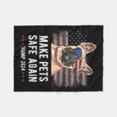 Maak huisdieren weer veilig Franse Bulldog Trump 2 Fleece Deken (Voorkant (Horizontaal))