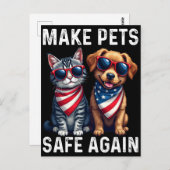 Maak huisdieren weer veilig grappig briefkaart (Voorkant / Achterkant)