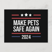 Maak huisdieren weer veilig Grappig Pet Safety Awa Briefkaart (Voorkant)
