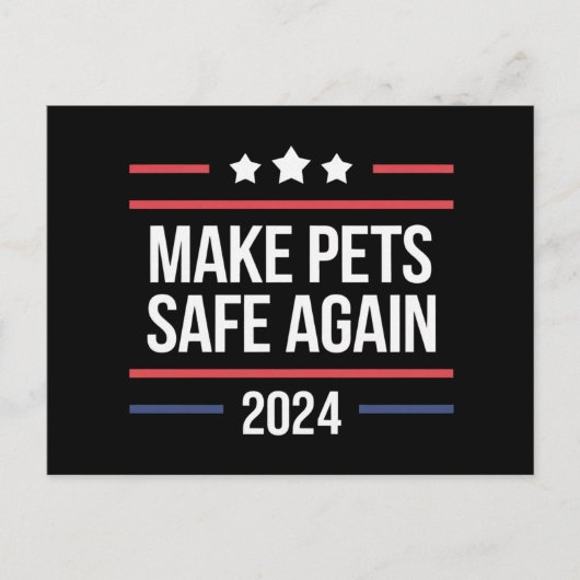 Maak huisdieren weer veilig Grappig Pet Safety Awa Briefkaart (Voorkant)