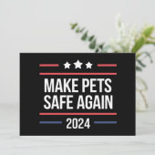 Maak huisdieren weer veilig Grappig Pet Safety Awa Kaart (Staand voorkant)